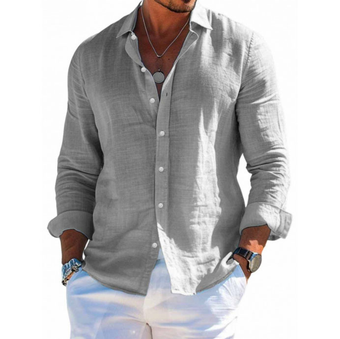Hawaiian 3D Print Shirt, Amazon Independent Store Bestseller, Lapel Beach Long-Sleeve Shirt - Image 5