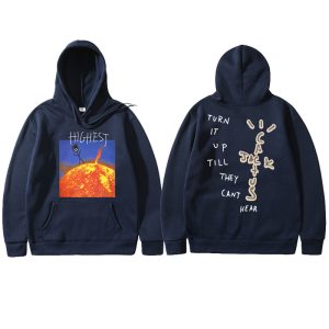 Travis Scott HITR Sun Hoodie Flame Sun Hoodie Men and Women