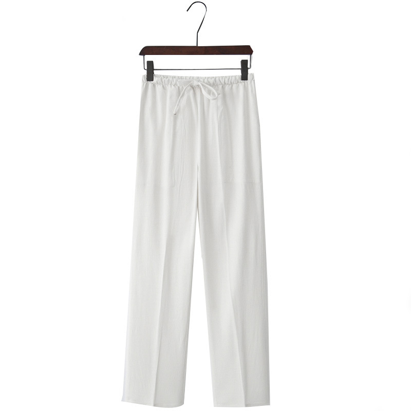 Chinese style men's linen casual pants loose large size trousers cotton and linen pants straight pants Tai Chi Kung Fu pants men - Image 8