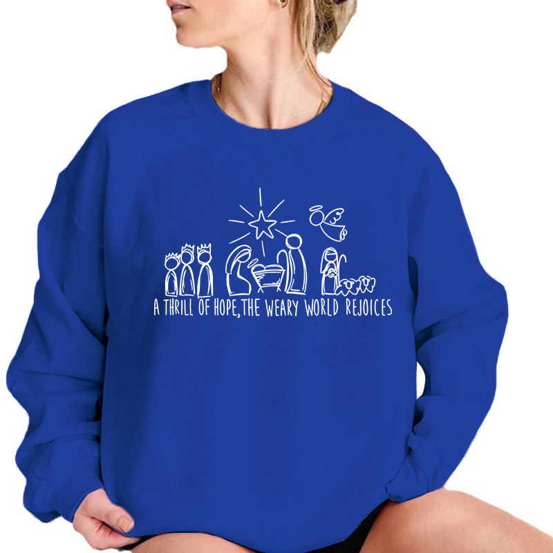 Christian Christmas Sweatshirt Nativity Scene Sweater - Image 7