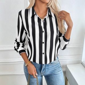 Women's Blue Striped Shirt