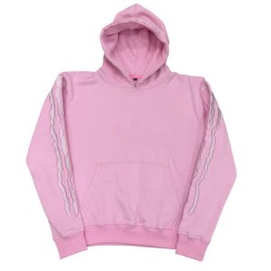 2024 Foreign Trade American Style Fleece-Lined Sweatshirt with Printed Sleeves and Hood