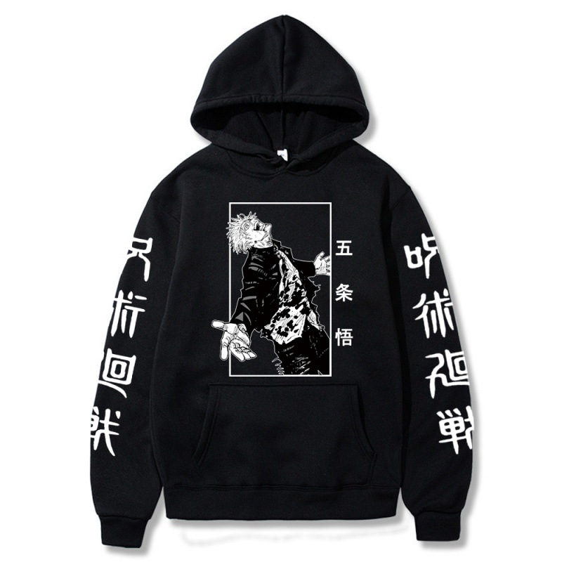 2021 Japanse Anime Hoodies Jujutsu Kaisen Satoru Gojo Grafische Hoodie Sweatshirts Mannelijke - Image 3
