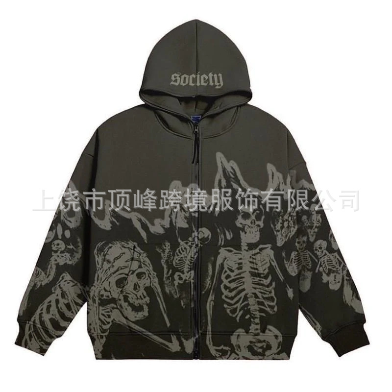 European and American foreign trade cross-border 2023 autumn and winter new European and American cross-border animal landscape print raglan long sleeves - Image 12