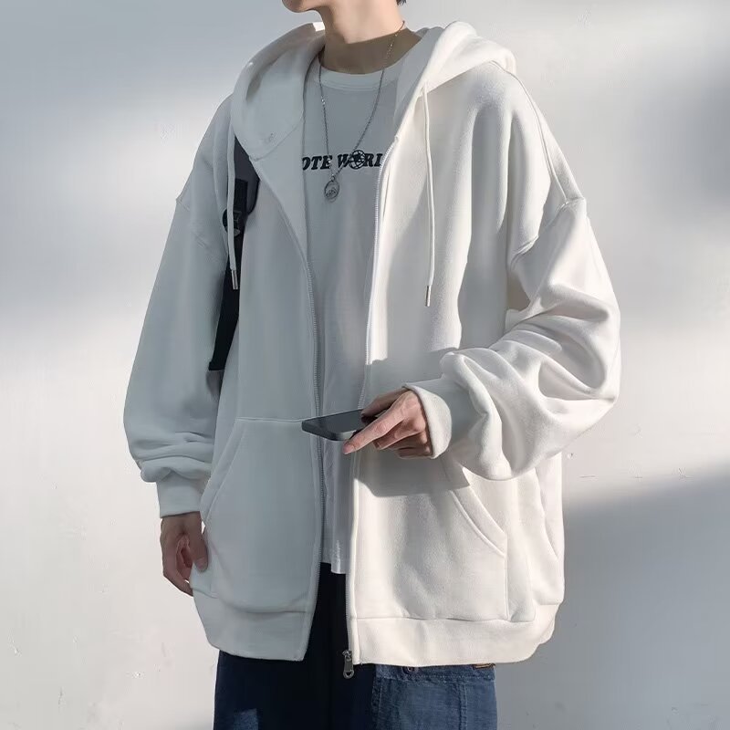 Heavy cardigan sweatshirt men's spring and autumn American fashion brand autumn jacket boys' clothes couple's top hooded jacket - Image 10