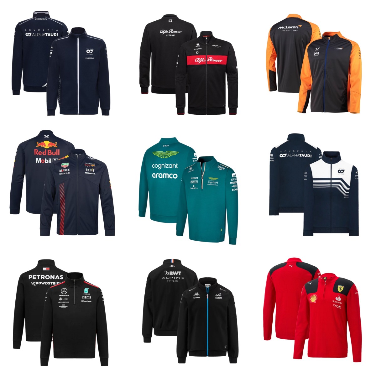 Cross-border new F1 peripheral racing suit fleece sweatshirt team long-sleeved stand-up collar warm sports cycling off-road sweatshirt - Image 7