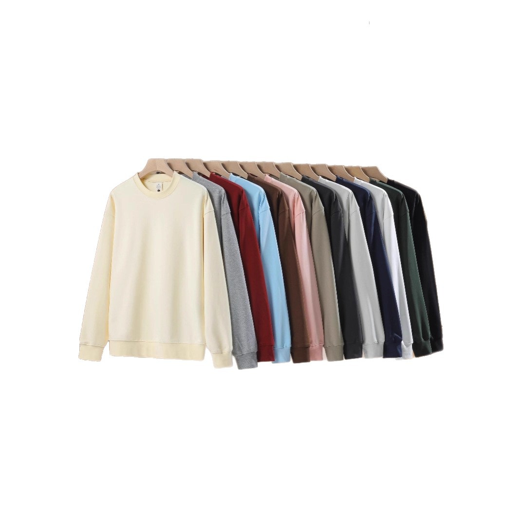 Sweatshirt 380g Terry Spring and Autumn American Thin Drop Shoulder Loose Style Solid Color Hoodie Men's Trendy All-match - Image 5