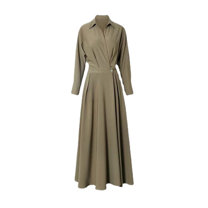 Chic and versatile self-induction French style small fragrance dress female design sense high-end long and short sleeve temperament slim mid-length skirt - Image 10