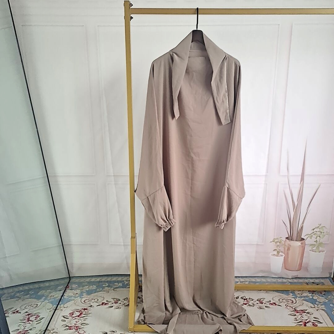 AliExpress Amazon women's dress abaya Europe and the United States Dubai Turkey one-piece prayer dress P102 - Image 8