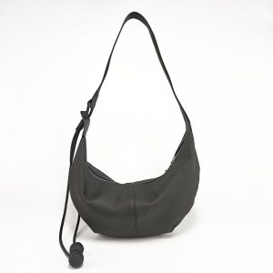 Leather Crescent Shoulder Bag