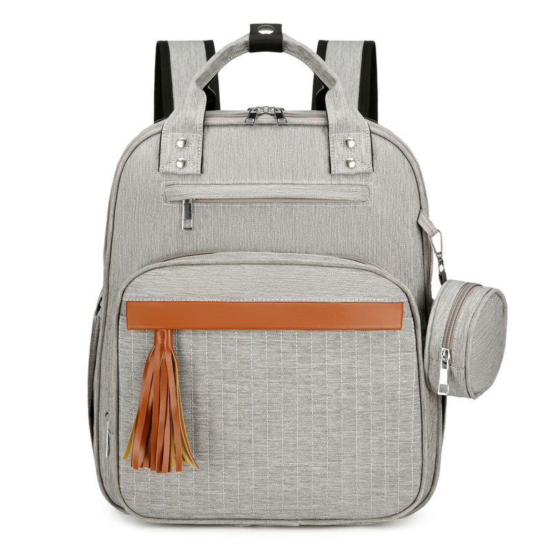 Cross-border new European and American large size fashionable mommy bag for going out with diaper pad multifunctional mother and baby bag mommy bag for women - Image 8