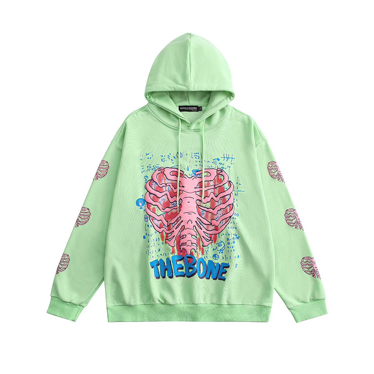 wish cross-border supply batch hoodie sweater bone dark y2k zipper plus velvet clothes - Image 3