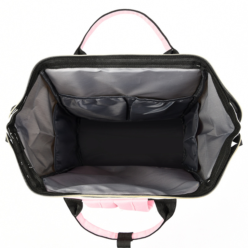 Mommy bag girl series color matching simple lightweight mother and baby bag outdoor travel large capacity multifunctional women's backpack - Image 4