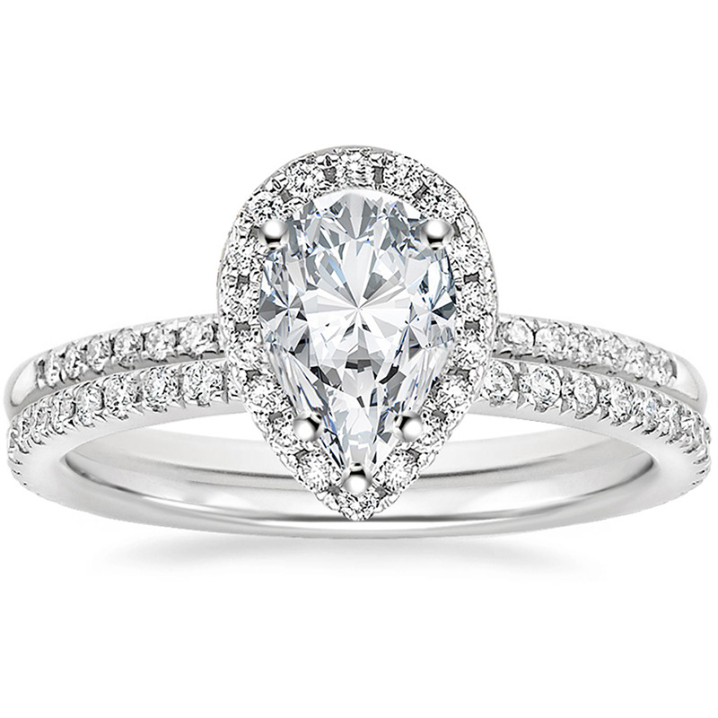 Factory direct wholesale of European and American S925 stainless steel rings with 6x9 teardrop-shaped zircon stones, pear-shaped sets, and simulated diamond rings. - Image 6
