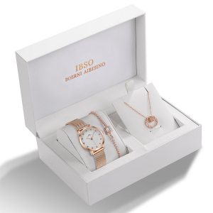 IBSO Amazon AliExpress Explosive Temperament Versatile Necklace Bracelet Ladies Watch Set Source Factory