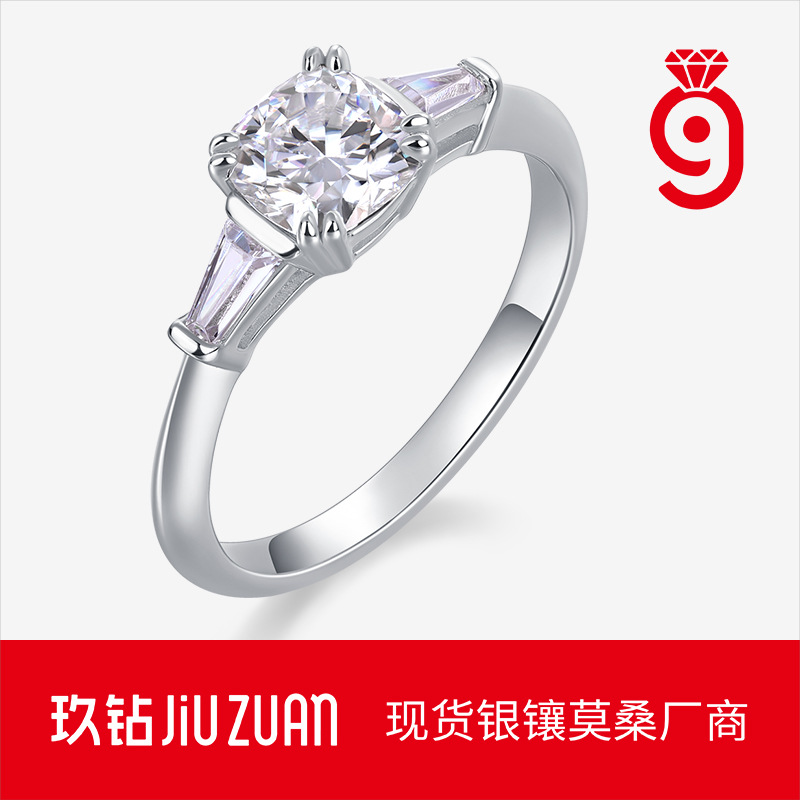 S925 Sterling Silver Guardian Ring, Moissanite Closed-Cut Ring, Hot Selling on Cross-Border TikTok, Factory Direct Wholesale. - Image 13