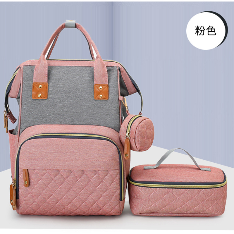 Mommy bag two-piece set multifunctional Oxford cloth cross-border mother and baby bag for traveling large capacity thermal insulation mommy bag - Image 7