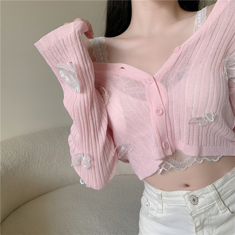 Butterfly-Detail Knit Cardigan - Image 6
