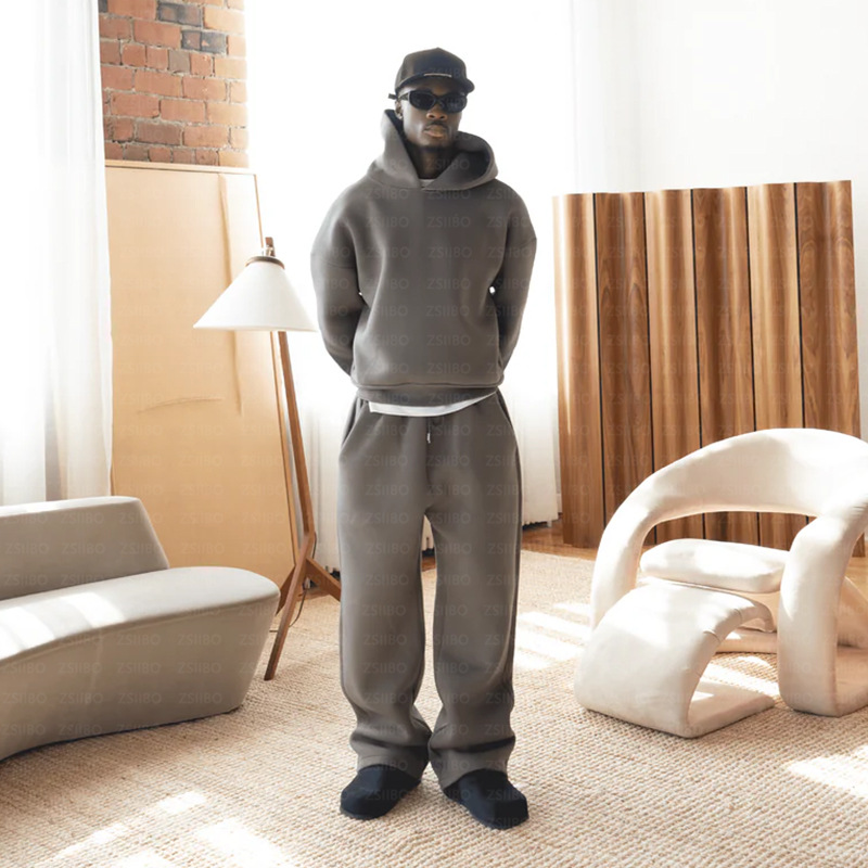 2024 European and American cross-border casual simple couple fashion hoodie sweatshirt solid color loose sweatshirt sweatpants wholesale - Image 13