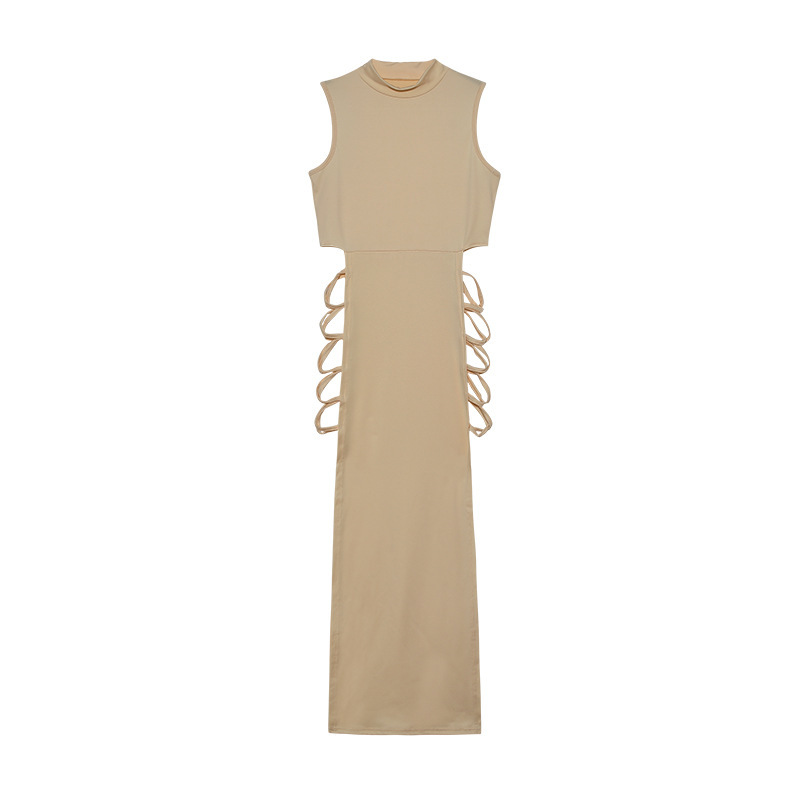 Amazon hot style Europe and the United States 2023 summer new sexy vest strap skirt sexy high slit strap skirt women - Image 8