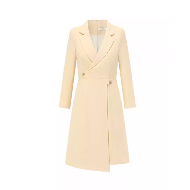 New spring and autumn design sense fashion asymmetrical dress slim fit thin broadcast host formal work clothes OL - Image 6