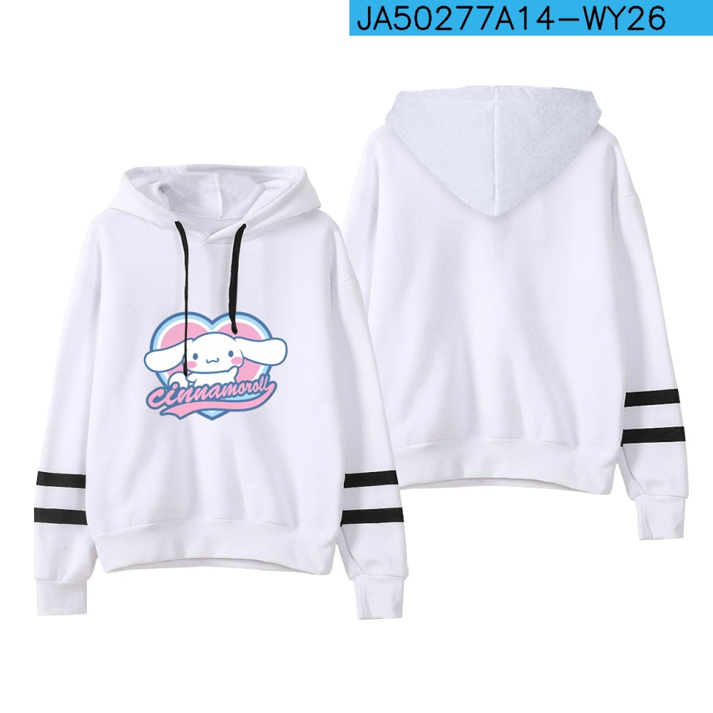 New anime Cinnamoroll big-eared dog cinnamon dog Sanrio 2D casual parallel bars hooded sweatshirt spring and autumn - Image 8