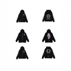 2026 New Cross-Border CH Hoodie Cross Horseshoe Couple Zipper Hooded Sweatshirt Jacket Trendy Brand 30/1