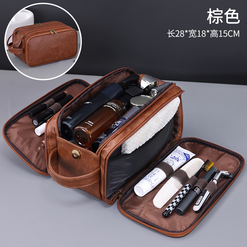 Cross-border, three-opening, multi-purpose business travel toiletry bag, high-end, large-capacity, multi-functional travel portable cosmetic bag/storage bag. - Image 8