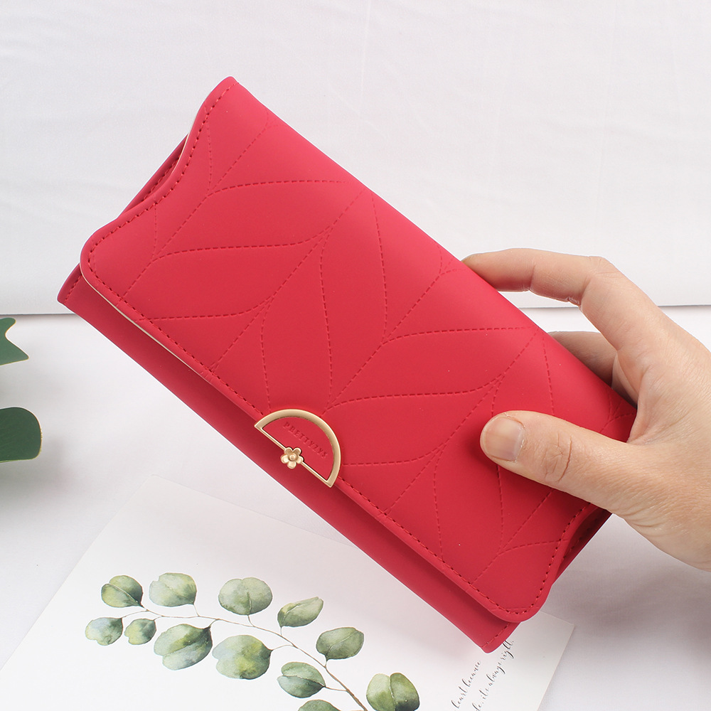 Prettyzys/Pureti new ladies long wallet fashion buckle PU small fresh clutch bag wallet - Image 14