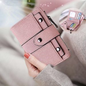 Manufacturers wholesale wallet women short coin purse new style Japanese and Korean small fresh multifunctional card holder buckle women's wallet