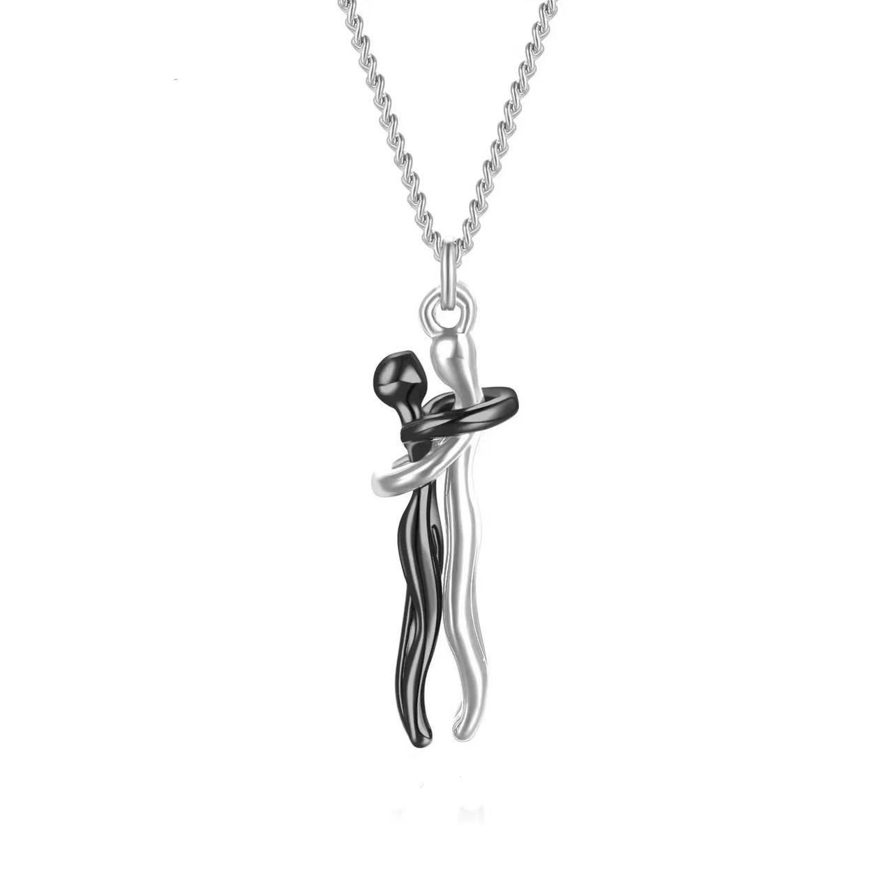 Cross-border best-selling necklace, creative and unique mother and child hugging pendant, Amazon best-selling Mother's Day gift jewelry. - Image 2