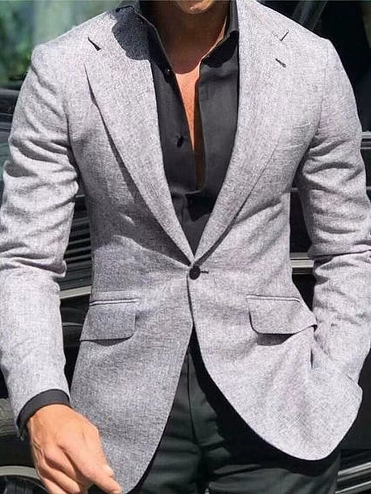 Cross-border foreign trade hot-selling spring and autumn new digital printing plaid men's casual suits and casual jackets - Image 22