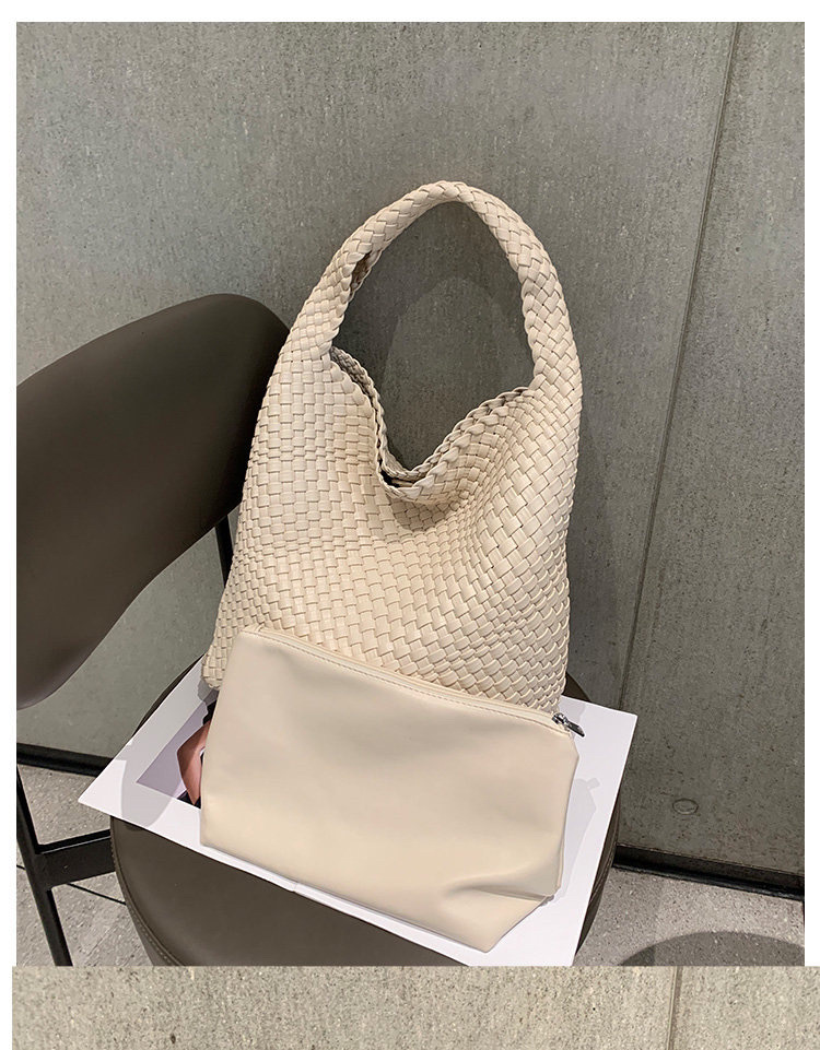 2024 new high-end hand-woven bag large-capacity shoulder tote bag underarm bag bucket bag mother-and-child bag trend - Image 21