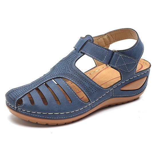 Foreign trade large size sandals and slippers women 2020 new comfortable Roman style sandals round toe hole sandals women's factory direct sales - Image 10