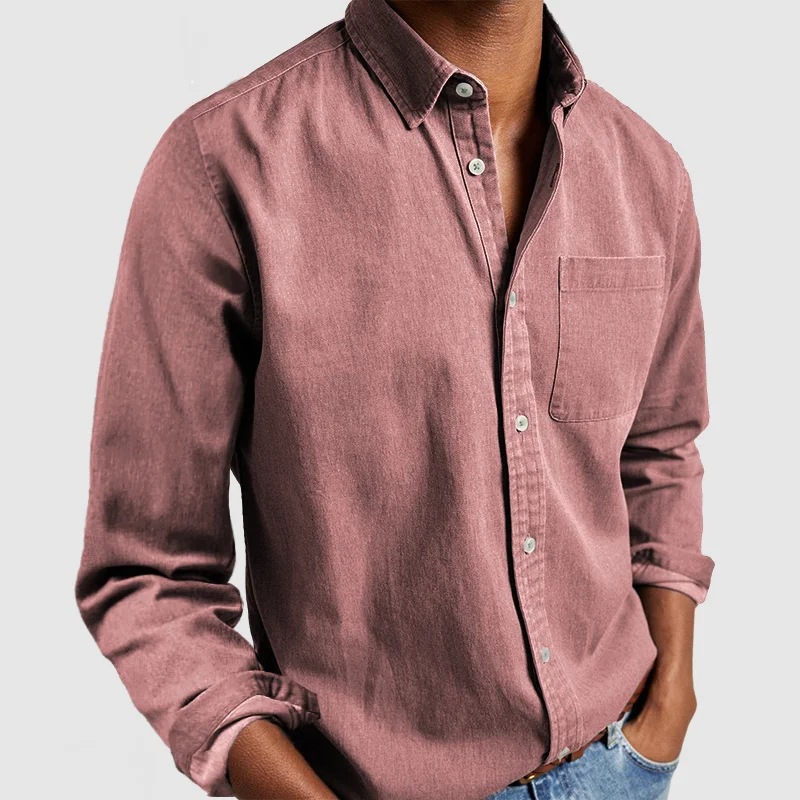 2024 Cross-border Foreign Trade E-commerce New Amazon Independent Station Men's Shirt New Long Sleeve Lapel Men's Shirt - Image 7