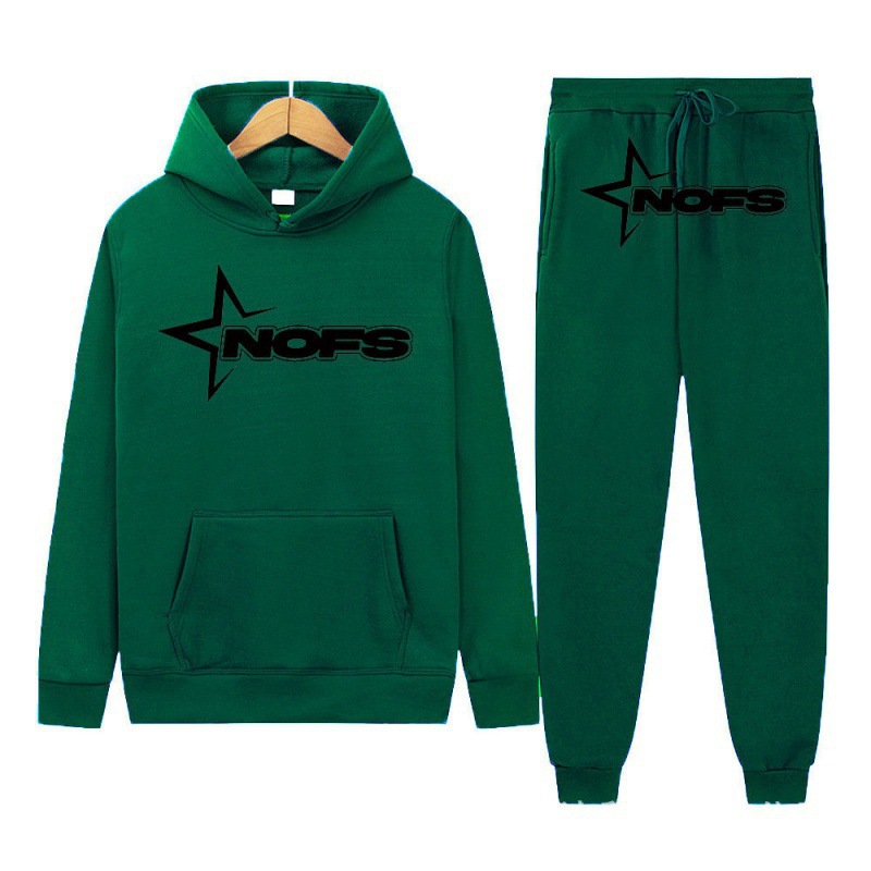 2024 Y2K new NOES hoodie set sweatshirt two-piece gothic punk rock clothing streetwear - Image 7