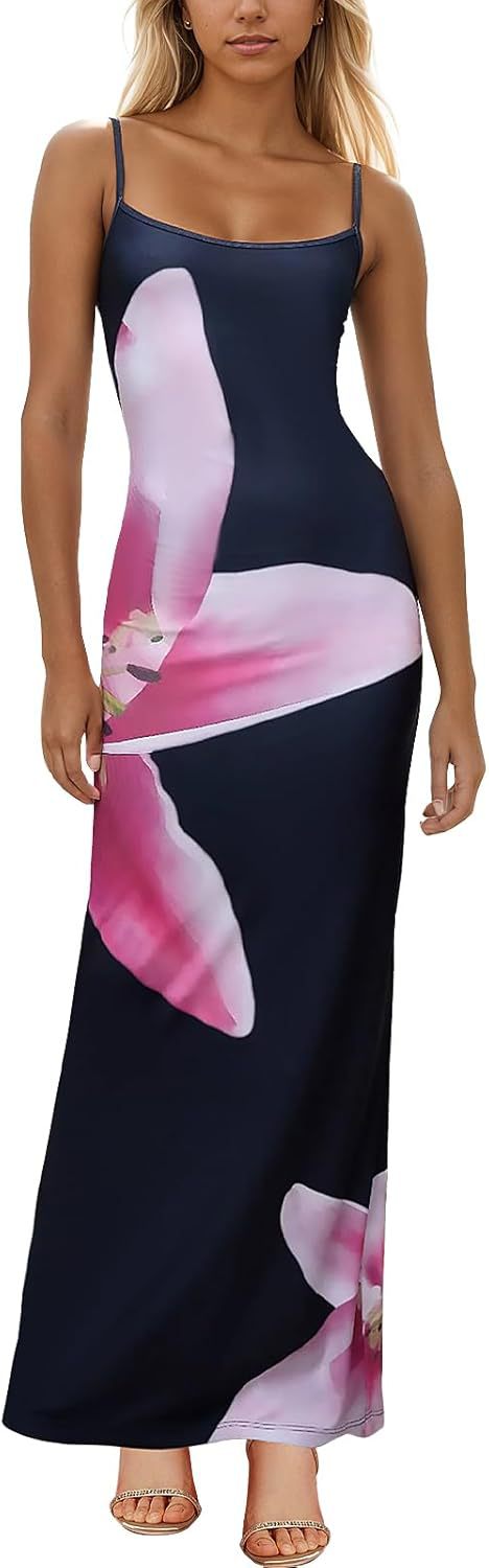 2025 autumn new elegant temperament tight low-cut contrast color rose print design one-step suspender dress - Image 10