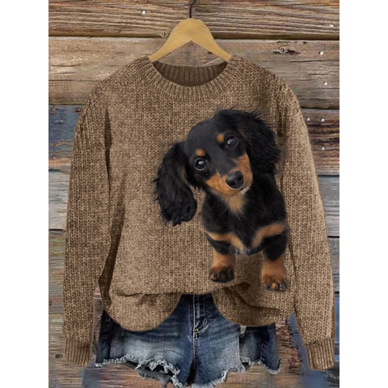 2026 Spring/Autumn New European and American Style Women's 3D Digital Print Casual Fashion Round Neck Faux Sweater/Sweatshirt - Image 8