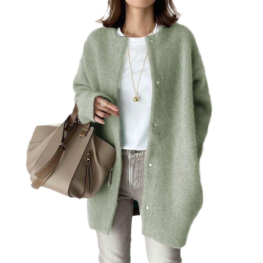 9 colors in stock 2024 autumn new super soft knitted jacket slim design niche loose jacket for women - Image 5