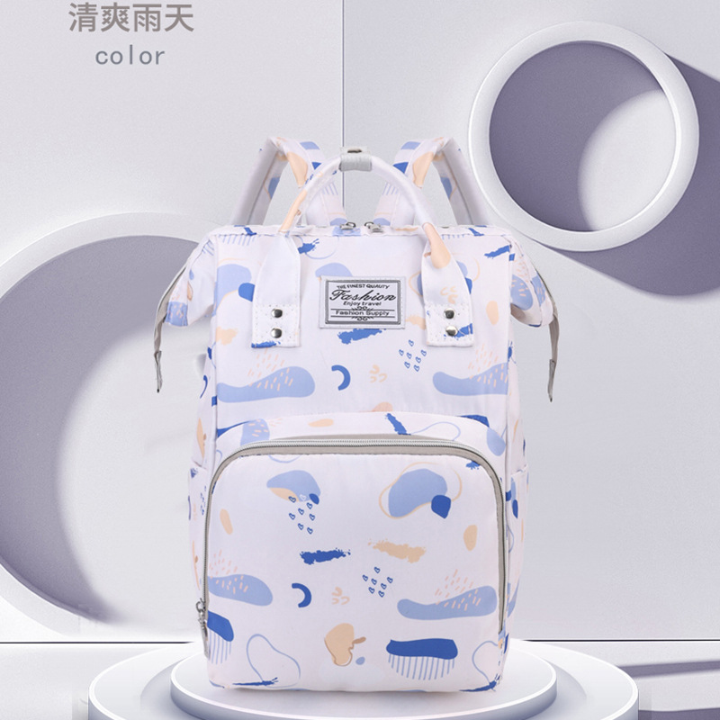 15 color printing mommy bag new fashion mother and baby bag for mom to go out and take the baby large capacity mommy bag gift list - Image 15