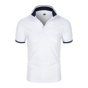 Foreign Trade Summer Men's Polo Shirt Solid Color Short Sleeve Youthful Popular Casual Collared Short Sleeve T-Shirt Cross-border
