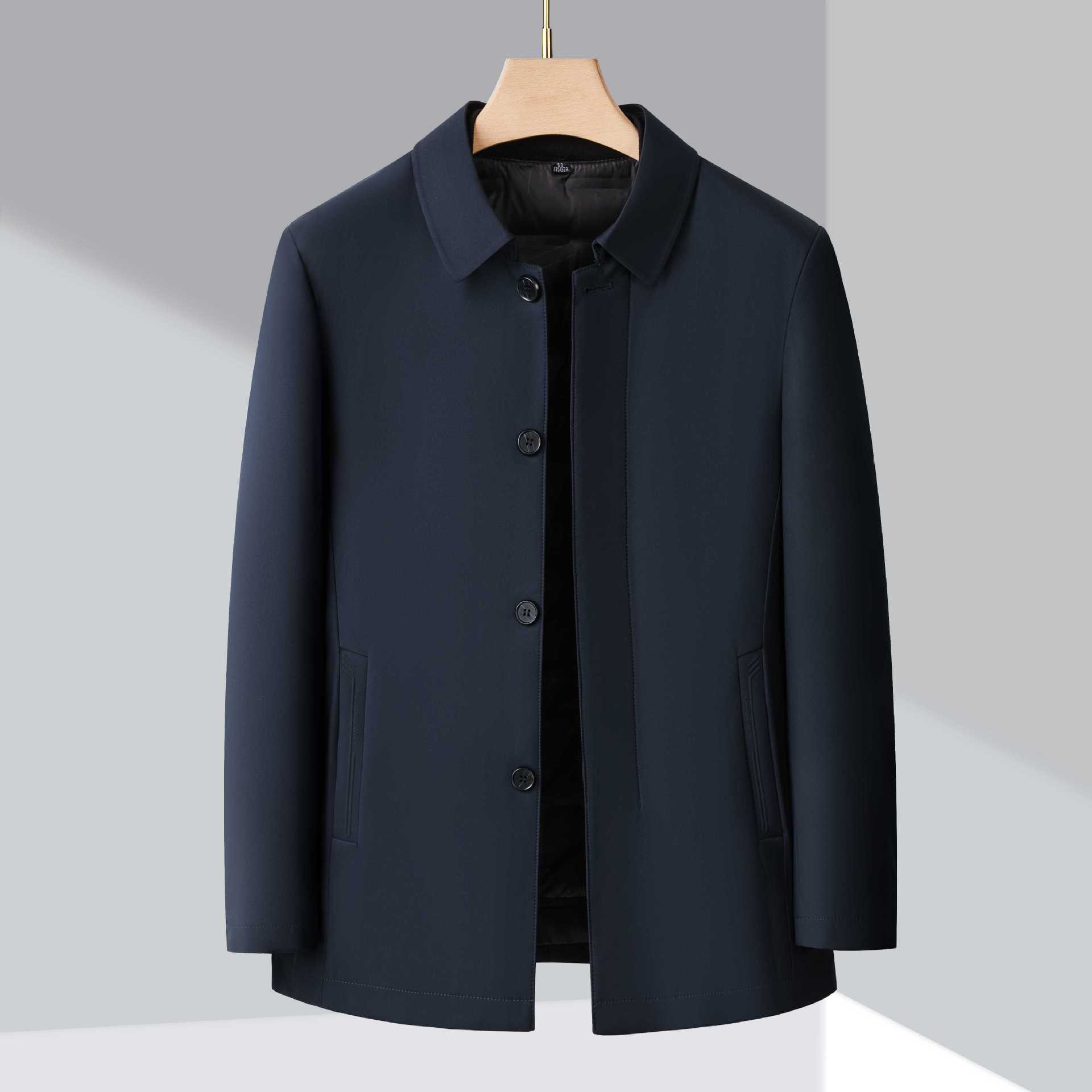 New high-end men's down jacket, thickened and warm, suitable for autumn and winter, business casual style, duck down jacket, suitable for middle-aged fathers. - Image 9