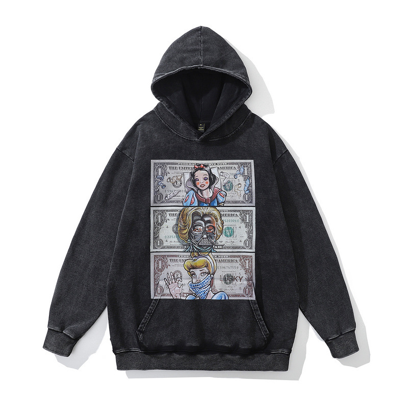 TKPA original American hiphop hip-hop old washed hooded sweater men's and women's street country tide brand loose jacket - Image 7