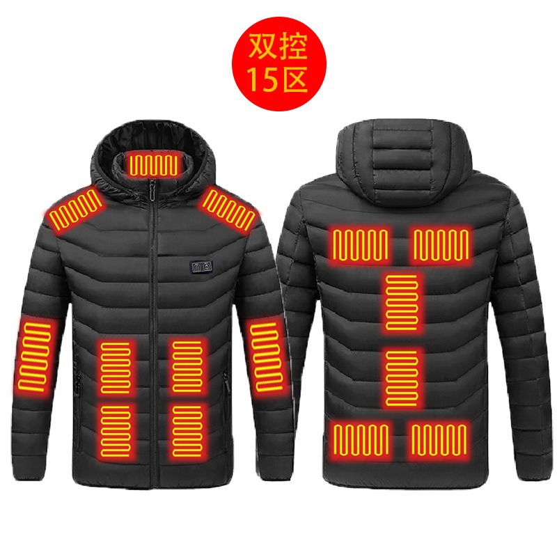 New hot-selling cross-border winter heating cotton clothes, smart constant temperature cold-proof electric heating clothes, USB heating cotton clothes - Image 13