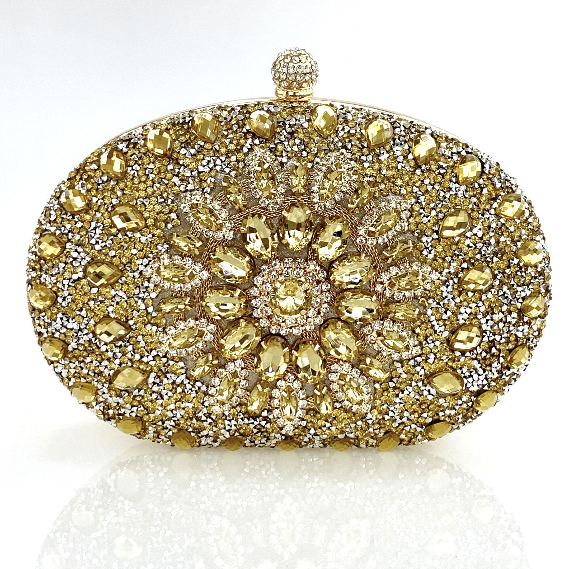 New Sunflower Diamond Buckle Fashion Dinner Bag Party Evening Versatile Hand Messenger Shoulder Bag Wedding Bag Female Bag