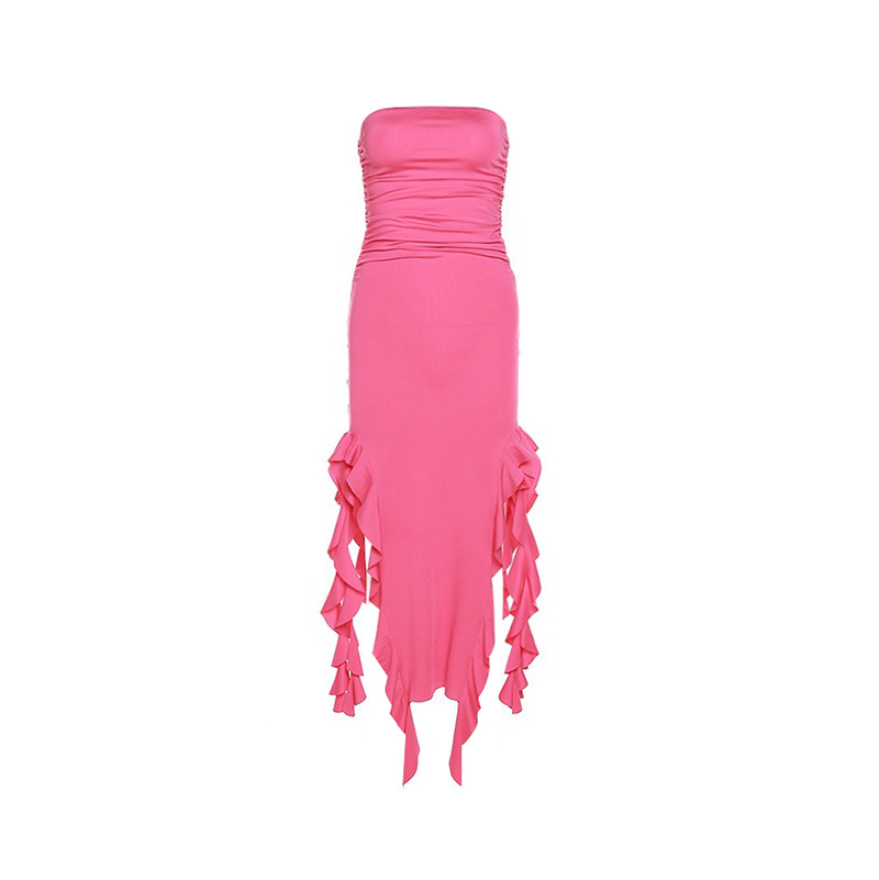 2023 European and American style summer new cross-border hot product one-shoulder jellyfish lace dress sexy hottie ur women's clothing - Image 2
