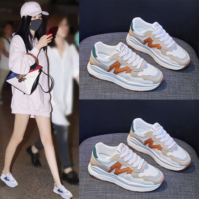 Korean version of dad https://detail.1688.com/offer/742973245799.html for women 2023 autumn new breathable student sports shoes for women thick sole heightening women's casual trendy shoes - Image 7