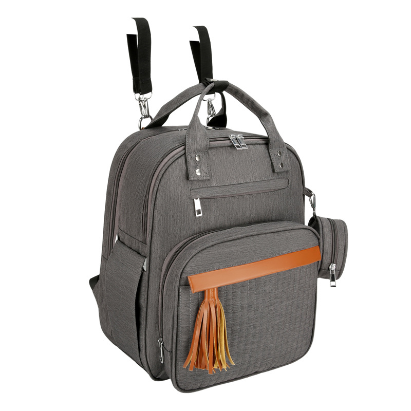 Cross-border new European and American large size fashionable mommy bag for going out with diaper pad multifunctional mother and baby bag mommy bag for women - Image 3