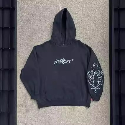 Y2K skeleton zip-up hoodie, 90s retro graphic print zip-up top, sweatshirt, sweatshirt, men's and women's. - Image 3