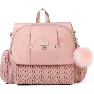 New quilted embroidered backpack mommy bag large capacity fashionable hand-held mommy bag outdoor travel insulation waterproof diaper bag
